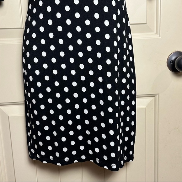 Alice + Olivia Delora Black & White Polka Dot Mini Dress Viscose Size 4 NWT - Picture 7 of 15